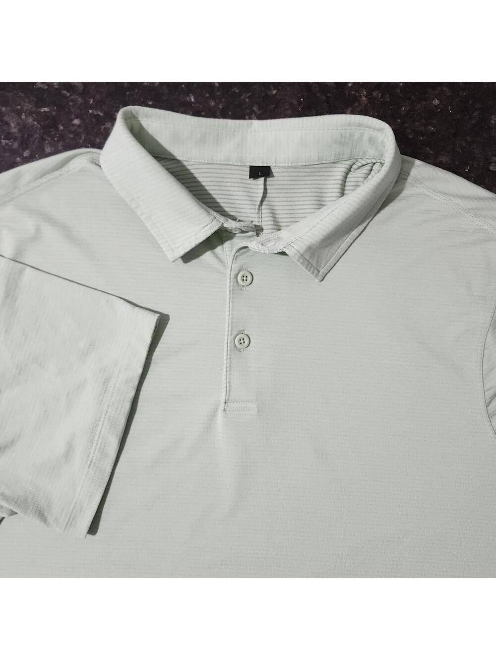 Lululemon Evolution Polo Shirt Stretch Performance Mens Large Golf Preppy Casual